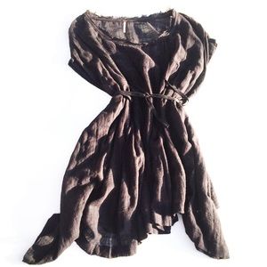 FREE PEOPLE sleeveless black cotton tunic